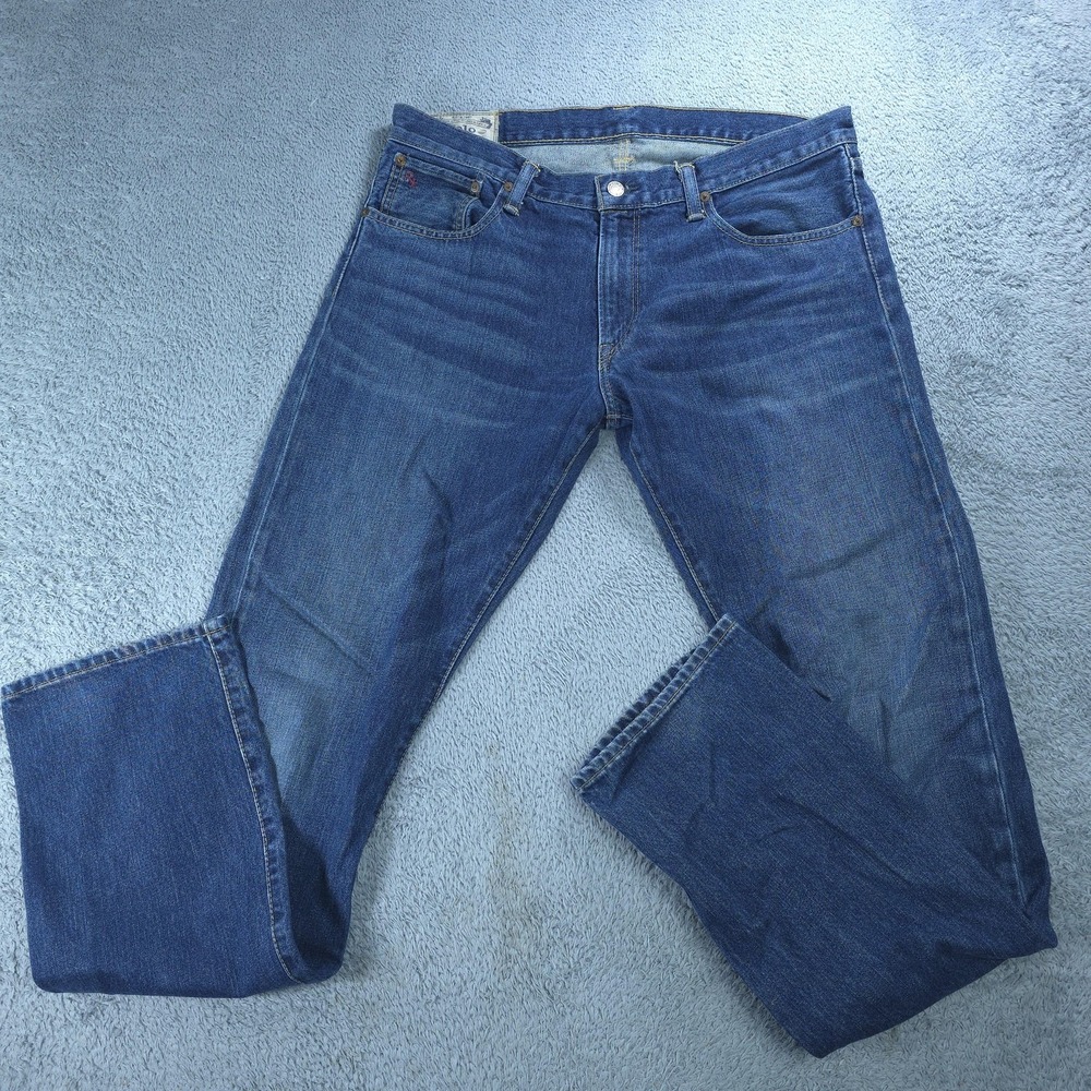 Polo Ralph Lauren Dungarees Jeans Mens 36x34 Blue Medium Wash Straight tag 34x34